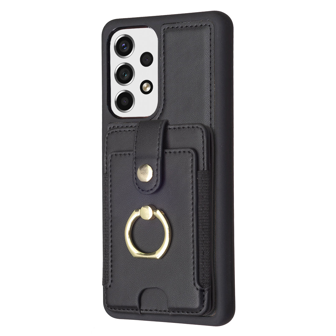 BF27 Card Holder Case for Samsung Galaxy A53 5G PU Leather Coated TPU Kickstand Phone Cover BF27 Card Holder Case for Samsung Galaxy A53 5G PU Leather Coated TPU Kickstand Phone Cover